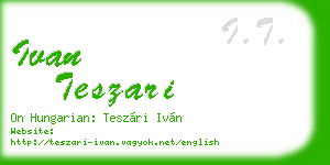 ivan teszari business card